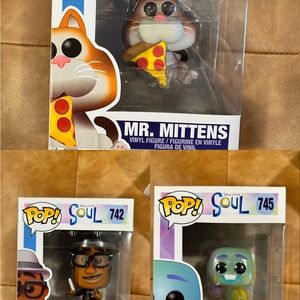 Funko Pop from the movie “Soul” bundle, Joe Gardner/Soul 22/ Mr Mittens